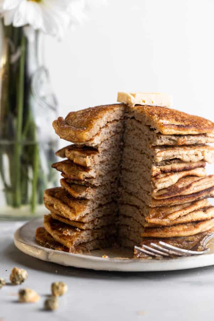 a bunch of Keto Coconut Flour Pancakes on a plate
