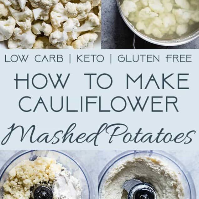 How To Make Cauliflower Mashed Potatoes - An easy, step-by-step guide with photos that shows you how to make mashed cauliflower, that tastes like mashed potatoes, but are keto, low carb, gluten free and healthy! | Foodfaithfitness.com | @FoodfaithFit