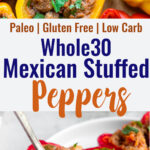 Whole30 Stuffed Peppers collage photo
